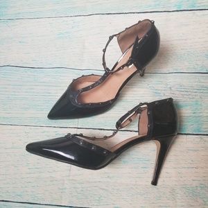 Nordstrom's Halogen black studded heels size 10M